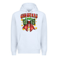 White festive holiday bow design Premium Hoodie - CowhideDigitalArt