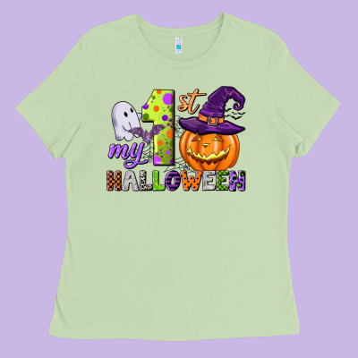 My First Halloween Ladies Tee Designed By Cowgirlartshop