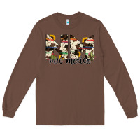 Chestnut new mexico state cowhide serape cactus Long Sleeve Tee - RanaPortraitStore