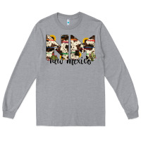 Heather Grey new mexico state cowhide serape cactus Long Sleeve Tee - RanaPortraitStore