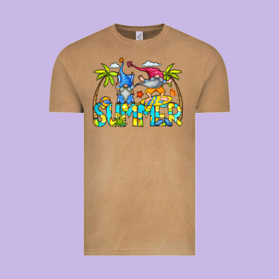 Summer Gnomes Vintage Tee Designed By Cowcowdesign