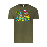 Vintage Olive Summer Gnomes Vintage Tee - CowCowDesign