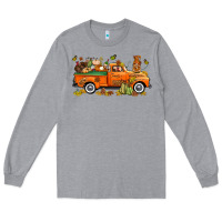 Heather Grey thanksgiving truck with gnome bbs Long Sleeve Tee - BundleAndBundleShop
