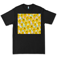 Black retro smiley faces Premium Tee - TumblerDesignByShophia