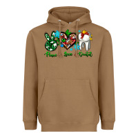 Toasted Coconut peace love dental for Christmas Heavyweight Hoodie - AdoDesignShop