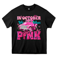 Black In October We Wear Pink Truck Heavy Core Tee - texasbilliewilder