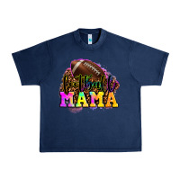 Navy football mama Urban Heavy Tee - OliviaCreatesArt
