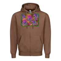Chestnut mardi gras mask background Zipper Hoodie - BarkalooDesign