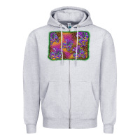 Heather Grey mardi gras mask background Zipper Hoodie - BarkalooDesign