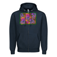 Navy mardi gras mask background Zipper Hoodie - BarkalooDesign