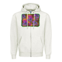Oatmeal Heather mardi gras mask background Zipper Hoodie - BarkalooDesign