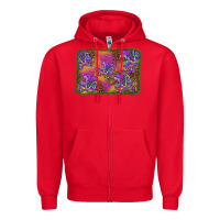 Red mardi gras mask background Zipper Hoodie - BarkalooDesign