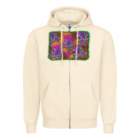 Sandshell mardi gras mask background Zipper Hoodie - BarkalooDesign