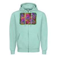 Seafoam mardi gras mask background Zipper Hoodie - BarkalooDesign