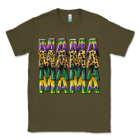 Army Green mama mardi gras Classic Tee - CowGirlArtShop