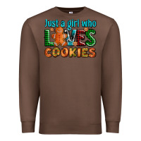 Chestnut just a girl who loves cookies Premium Sweatshirt - AdoDesignShop
