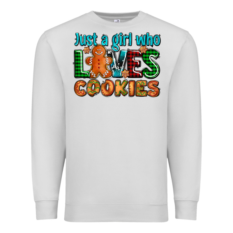 Just A Girl Who Loves Cookies Premium Sweatshirt by AdoDesignShop | Teevron