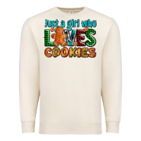 Sandshell just a girl who loves cookies Premium Sweatshirt - AdoDesignShop
