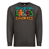 Smoke just a girl who loves cookies Premium Sweatshirt - AdoDesignShop