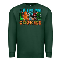 Sports Green just a girl who loves cookies Premium Sweatshirt - AdoDesignShop