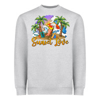 Heather Grey sunset love Heavyweight Sweatshirt - BarkalooDesign