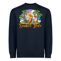 Navy sunset love Heavyweight Sweatshirt - BarkalooDesign