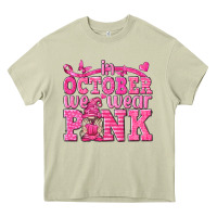 Mossy In October We Wear Pink with Gnome Heavy Core Tee - texasbilliewilder