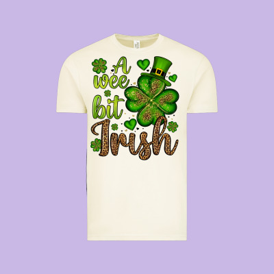 St. Patrick's A Wee Bit Irish Vintage Tee Designed By Oliviacreatesart