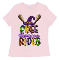 Bubblegum Pink free broom rides Ladies Tee - CowGirlArtShop