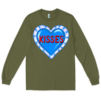 Army Green valentine's day hearts Long Sleeve Tee - FaDigitalArtStudio