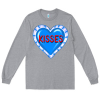 Heather Grey valentine's day hearts Long Sleeve Tee - FaDigitalArtStudio
