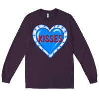Plum valentine's day hearts Long Sleeve Tee - FaDigitalArtStudio