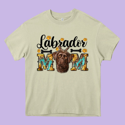 Western Labrador Mom Heavy Core Tee Designed By Ranaportraitstore