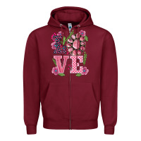 Burgundy walentine's day love gemstones Zipper Hoodie - BarkalooDesign