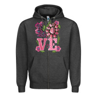 Charcoal Heather walentine's day love gemstones Zipper Hoodie - BarkalooDesign