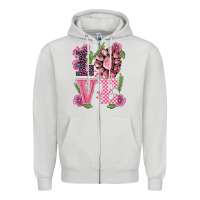 Dove Grey walentine's day love gemstones Zipper Hoodie - BarkalooDesign