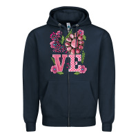 Navy walentine's day love gemstones Zipper Hoodie - BarkalooDesign