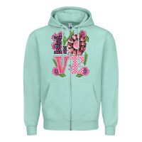 Seafoam walentine's day love gemstones Zipper Hoodie - BarkalooDesign