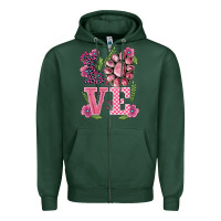Sports Green walentine's day love gemstones Zipper Hoodie - BarkalooDesign