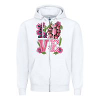 White walentine's day love gemstones Zipper Hoodie - BarkalooDesign