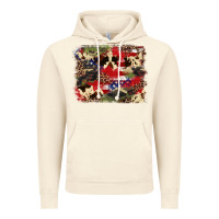 Vintage Artic 4th of july american flagcowhide  leopard backgrou Vintage Hoodie - FaDigitalArtStudio