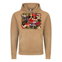 Vintage Camel 4th of july american flagcowhide  leopard backgrou Vintage Hoodie - FaDigitalArtStudio