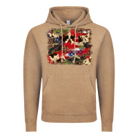 Vintage Coffee 4th of july american flagcowhide  leopard backgrou Vintage Hoodie - FaDigitalArtStudio