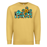 Antique Gold faith with cross ado Premium Sweatshirt - AdoDesignShop