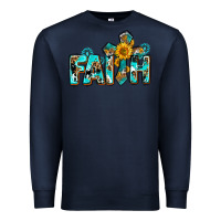 Navy faith with cross ado Premium Sweatshirt - AdoDesignShop