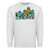 Oatmeal Heather faith with cross ado Premium Sweatshirt - AdoDesignShop