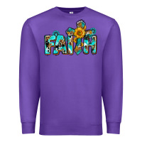 Purple faith with cross ado Premium Sweatshirt - AdoDesignShop