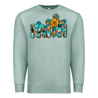 Seafoam faith with cross ado Premium Sweatshirt - AdoDesignShop