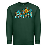 Sports Green faith with cross ado Premium Sweatshirt - AdoDesignShop