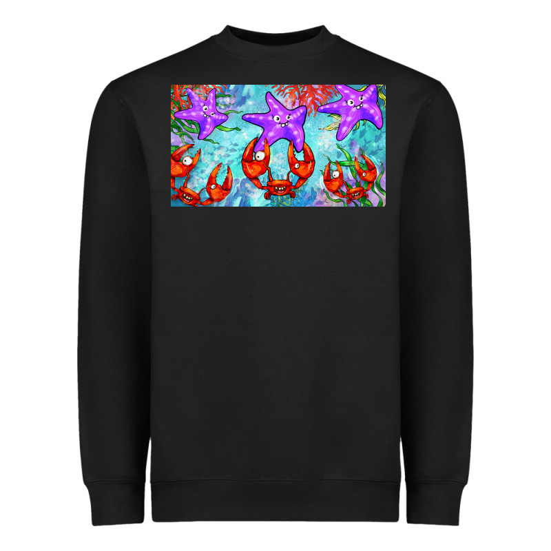Crab And Starfish  Cup Heavyweight Sweatshirt by BarkalooDesign | Teevron